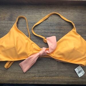 Aerie Orange and Pink Bikini Top